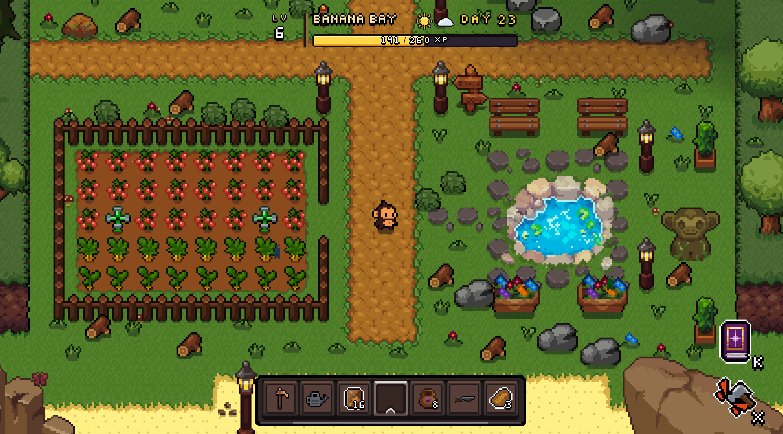 Monkeys Don’t Fear Hell: Farm Fields And Pond