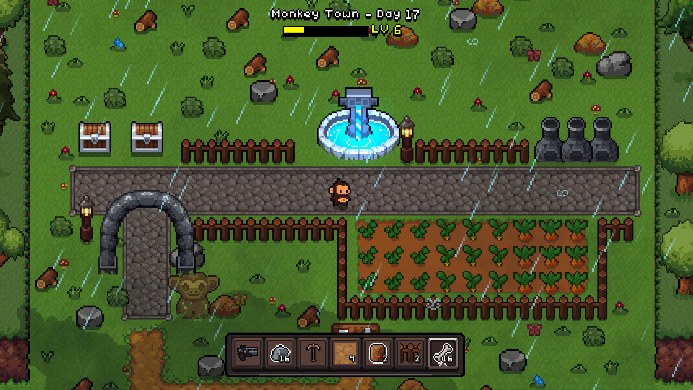 Monkeys Don’t Fear Hell: Town Fountain And Paths
